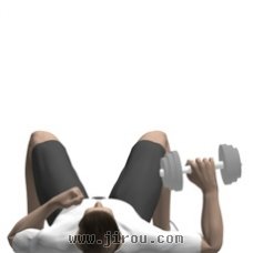 单臂哑铃卧推