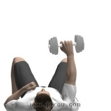 单臂哑铃卧推