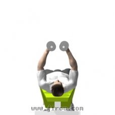 下斜哑铃飞鸟动作图示